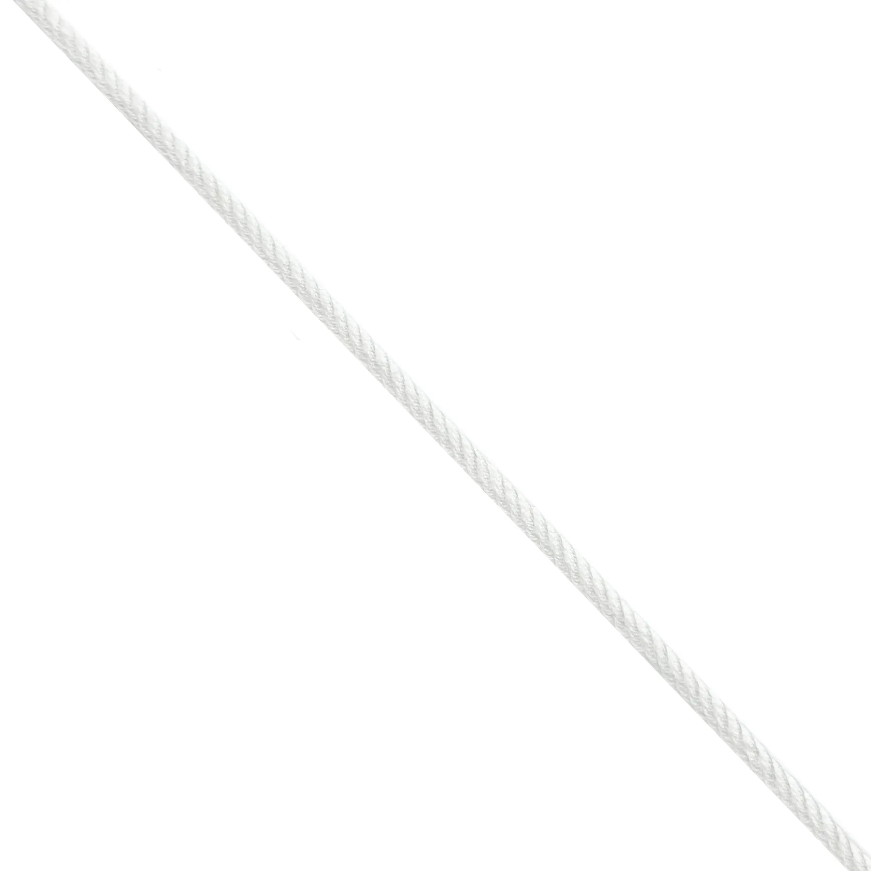 3.2mm Cotton Twisted Cable Rope #40 - White (by the yard)