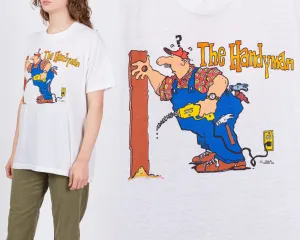 80s "The Handyman" Cartoon T Shirt - Unisex Large