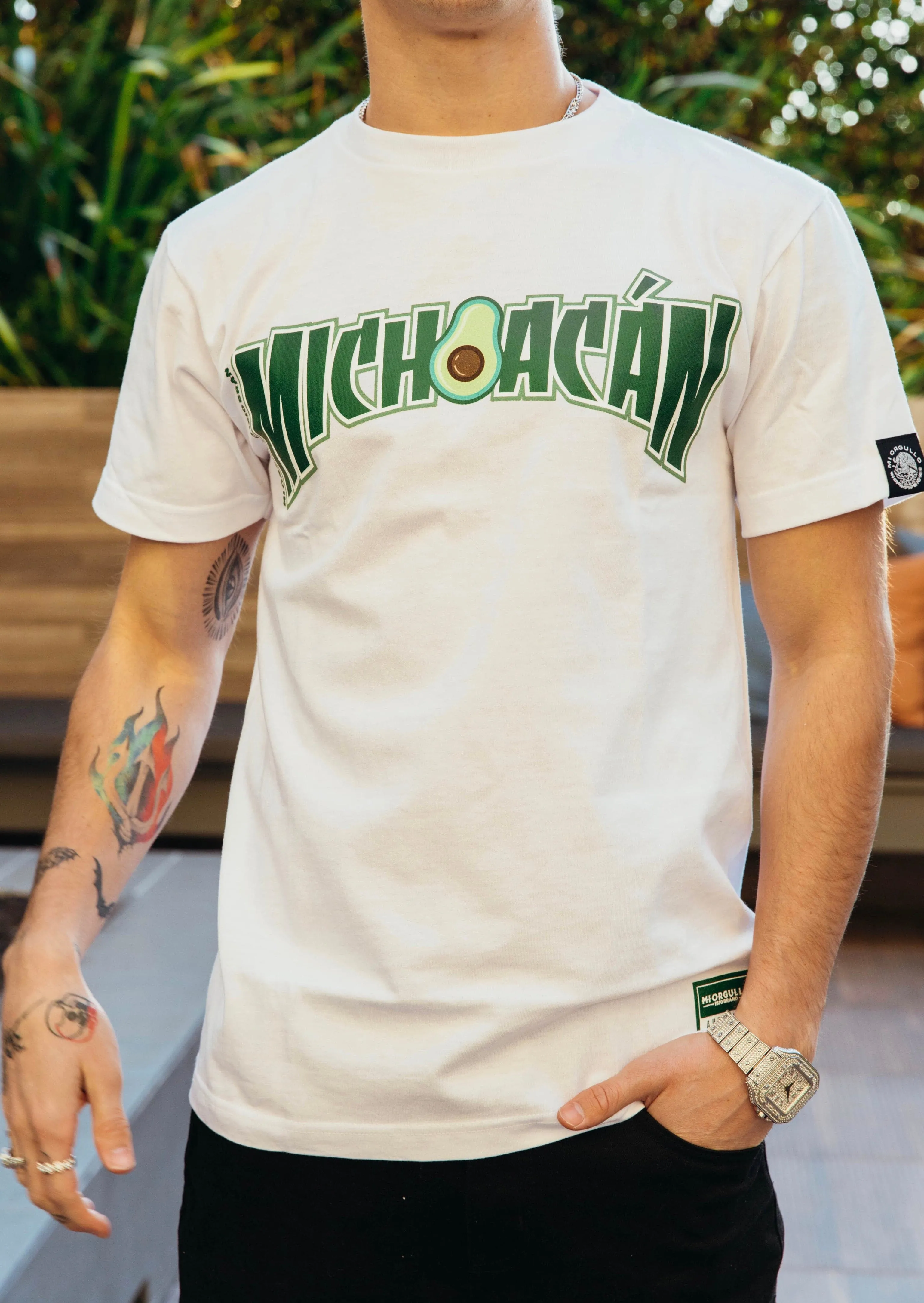 AGUACATEROS DE MICHOACÁN MEN’S WHITE T-SHIRT