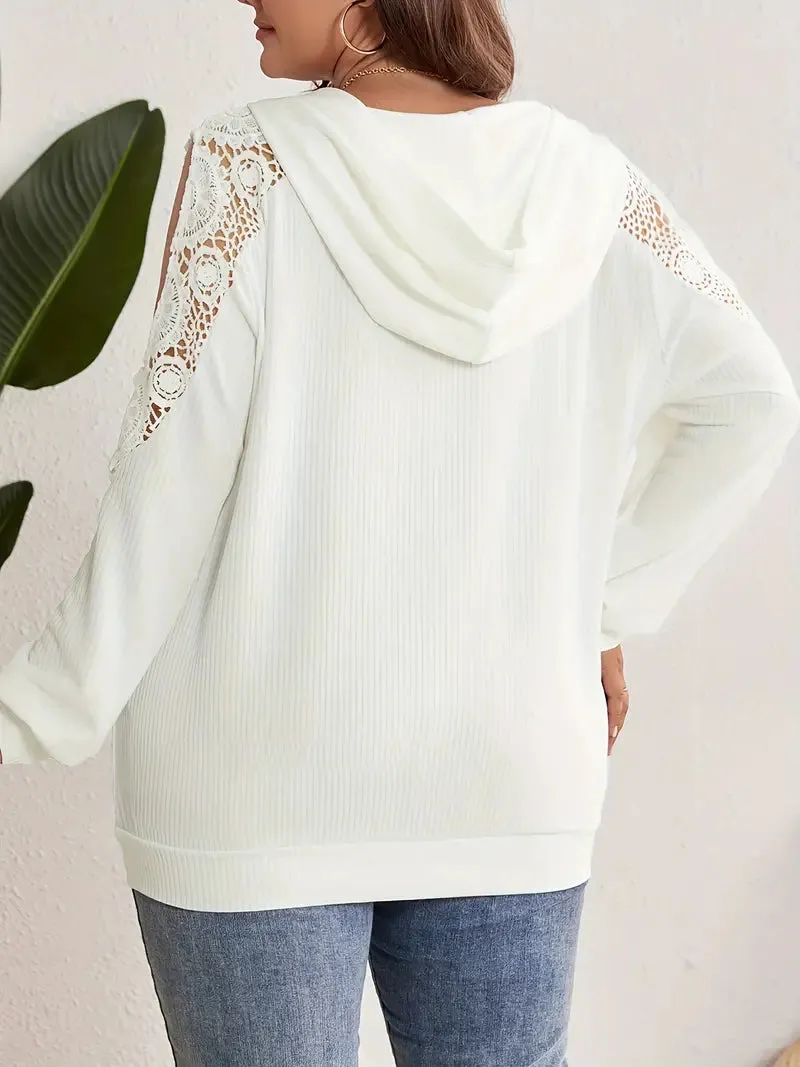 Angel Plus Size Lace Detail Sweater