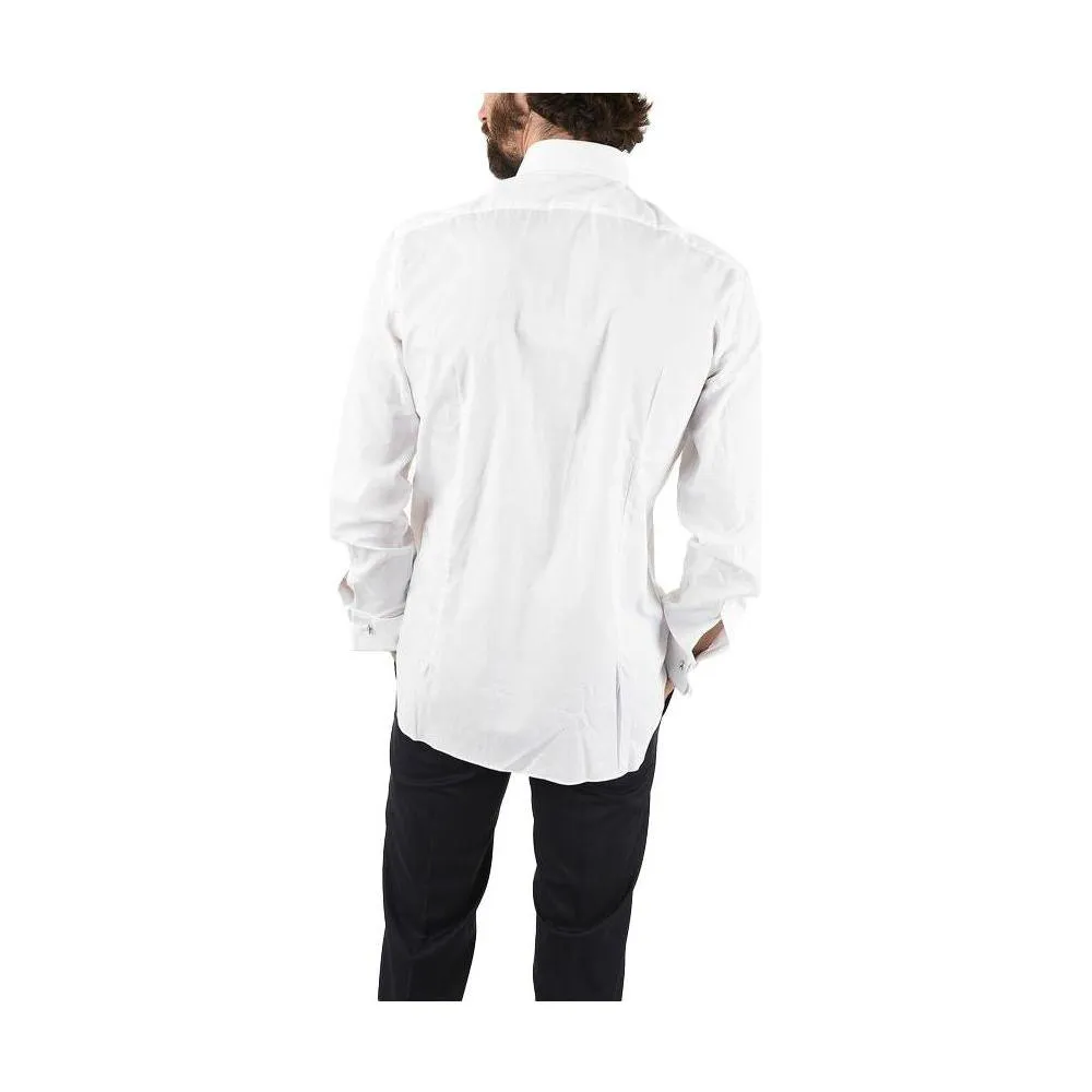 Aquascutum Elegant White Cotton Blend Shirt