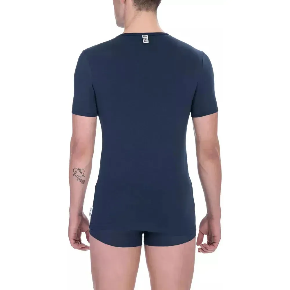 Bikkembergs Blue Cotton Men T-Shirt