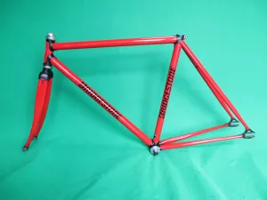 Bridgestone Columbus Max Fork / Kaisei 8630R // Red / Matte Black Lugs / // 50cm