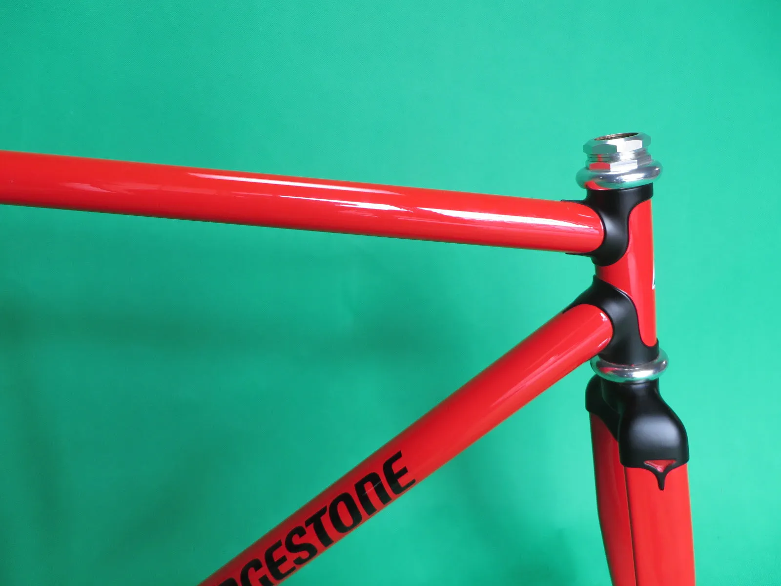 Bridgestone Columbus Max Fork / Kaisei 8630R // Red / Matte Black Lugs / // 50cm