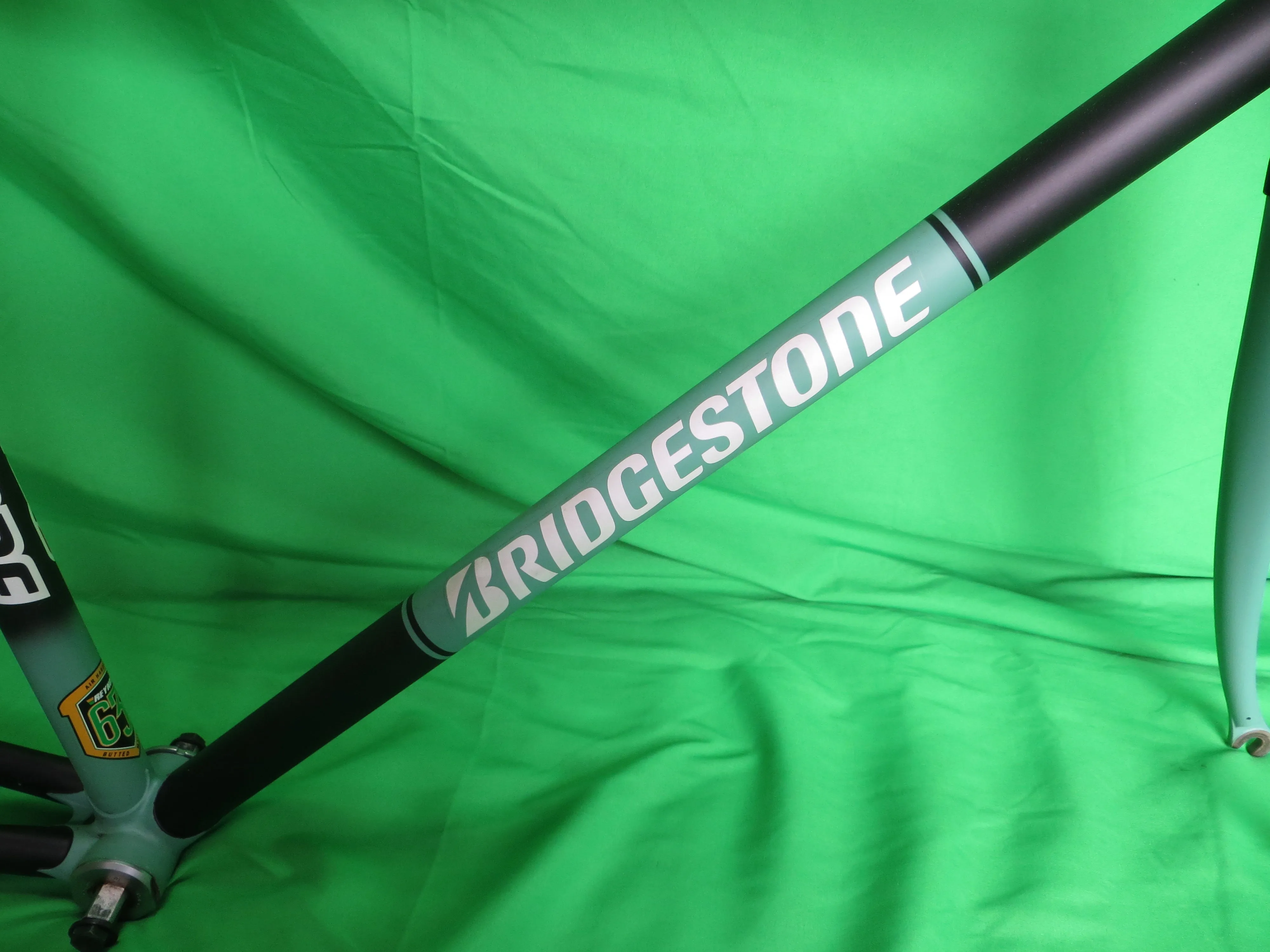 Bridgestone Columbus Max Frok/ Reynolds 631 // Matte Bianchi Green / Black  // 52cm