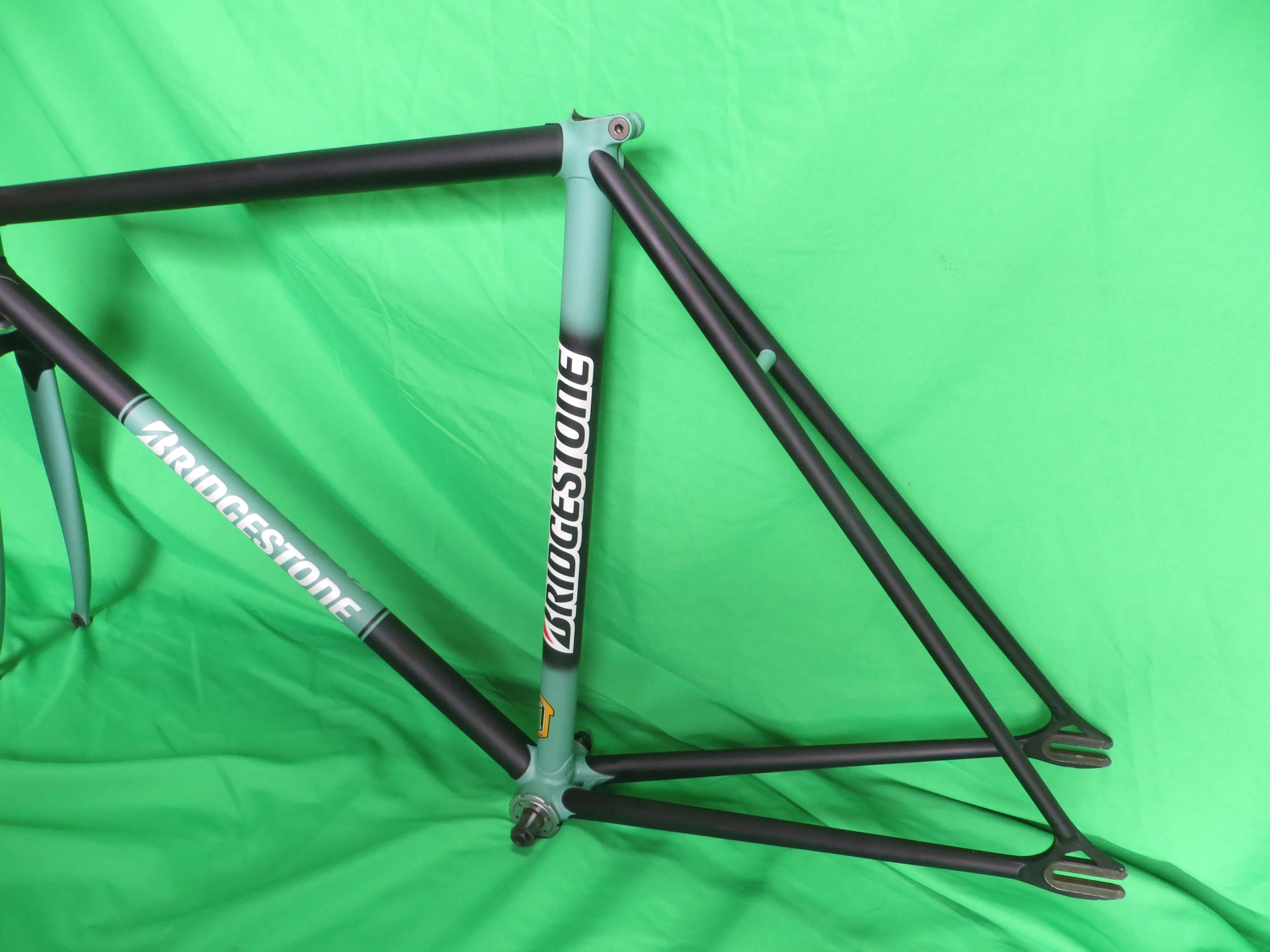 Bridgestone Columbus Max Frok/ Reynolds 631 // Matte Bianchi Green / Black  // 52cm