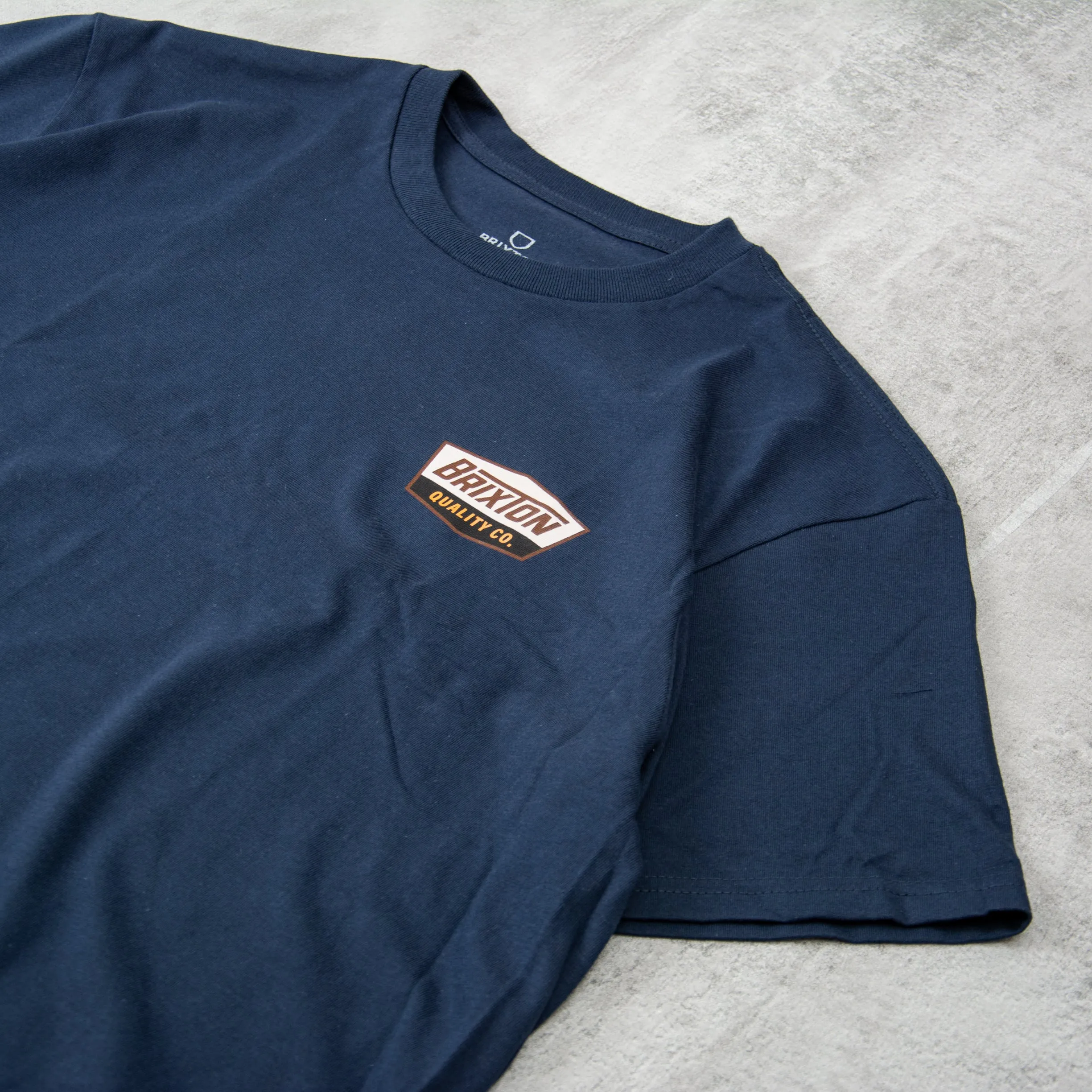 Brixton Regal S/S Tee - Washed Navy / Sepia