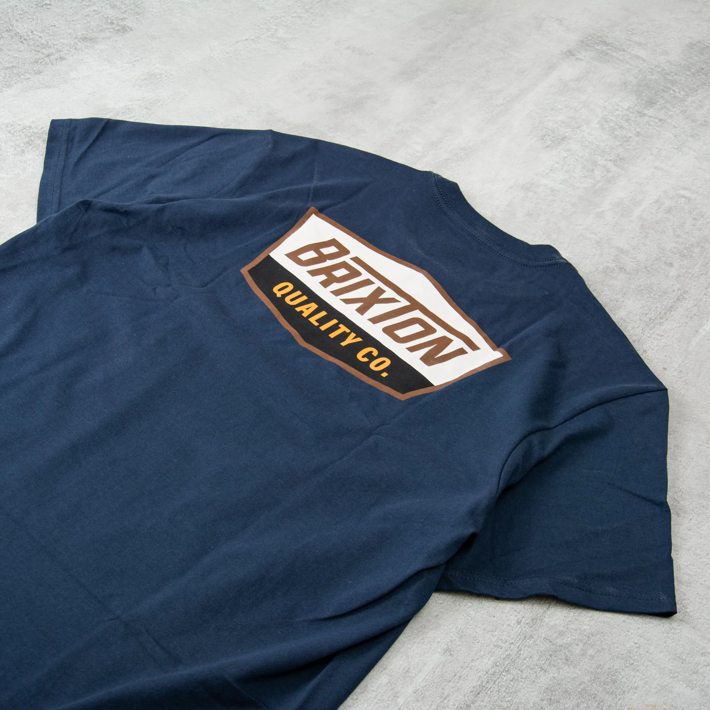 Brixton Regal S/S Tee - Washed Navy / Sepia