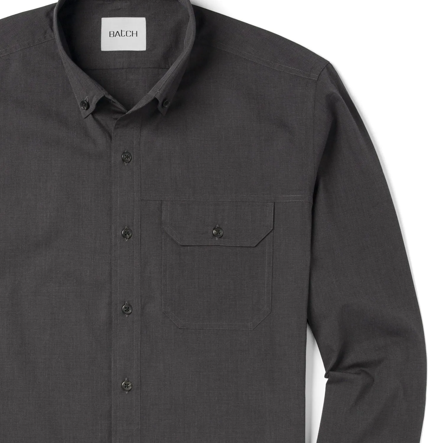 Builder Casual Shirt – Asphalt Cotton End-on-end