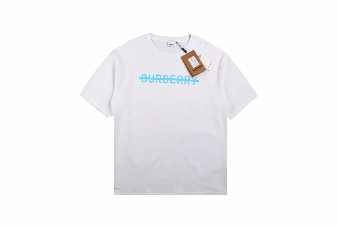 Burberry T-Shirt with Strikethrough Logo