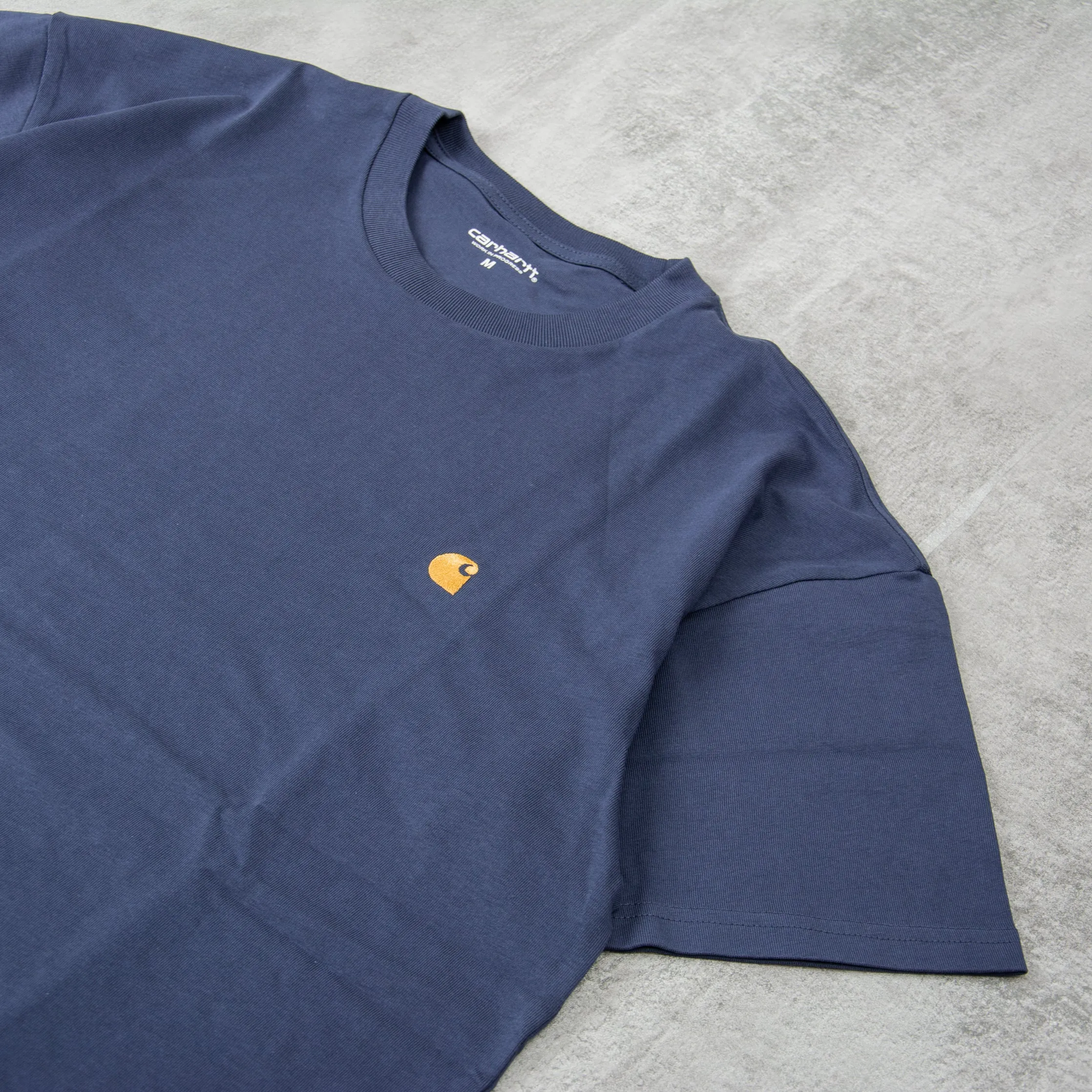 Carhartt WIP Chase S/S Tee - Blue / Gold