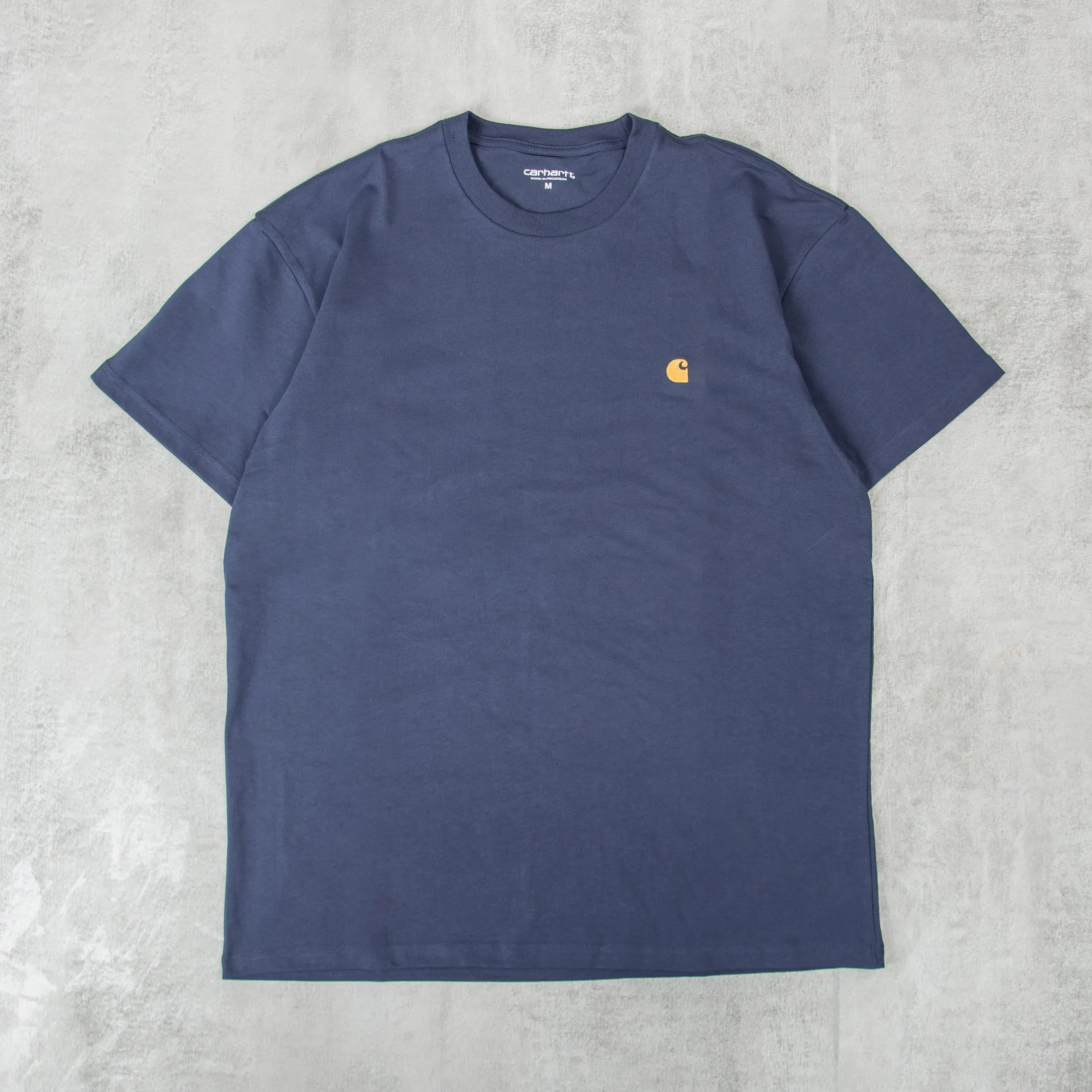 Carhartt WIP Chase S/S Tee - Blue / Gold