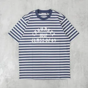 Carhartt WIP Scotty Athletic Striped Tee - Blue / Sonic Silver