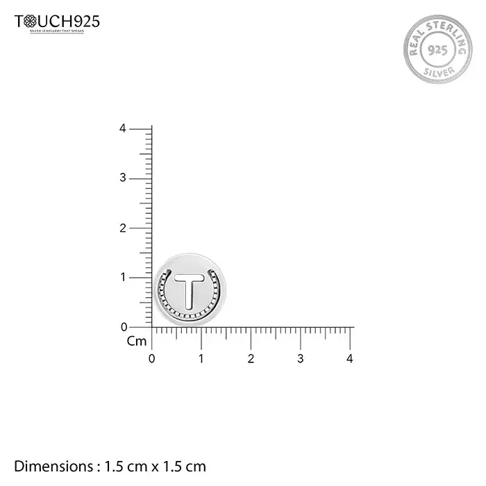 Circular Initial 'T' Necklace