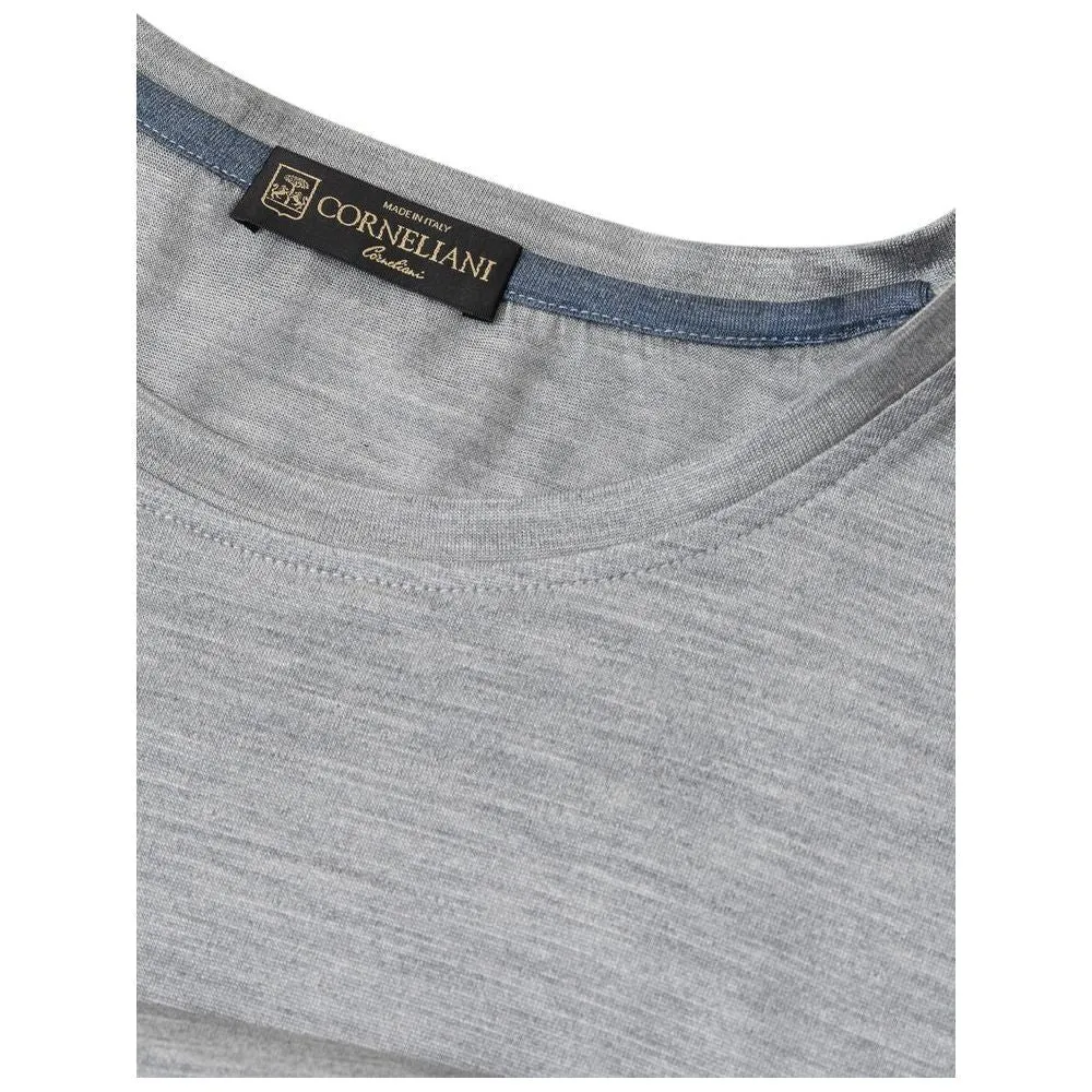 Corneliani Gray Silk T-Shirt