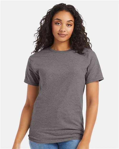 Custom Embroidered - Hanes - Essential-T T-Shirt - Oxford Grey - 5280