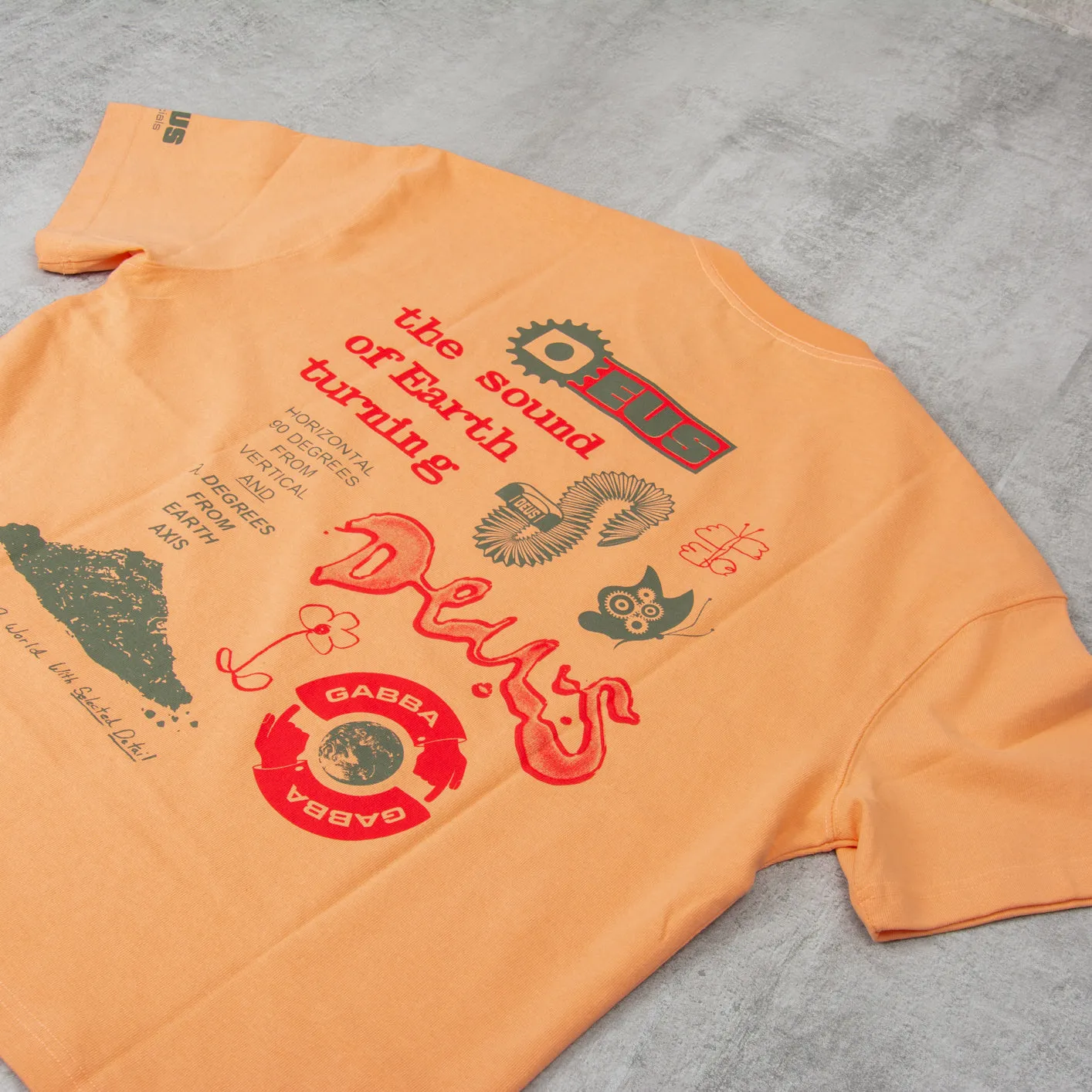 Deus ex Machina Service Manual Tee - Sunkist Orange