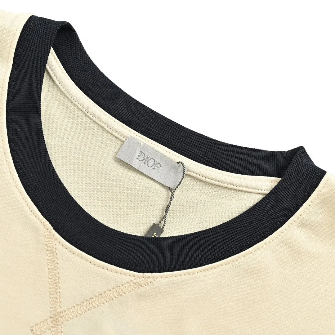 Dior Cream T-Shirt with Black Trim