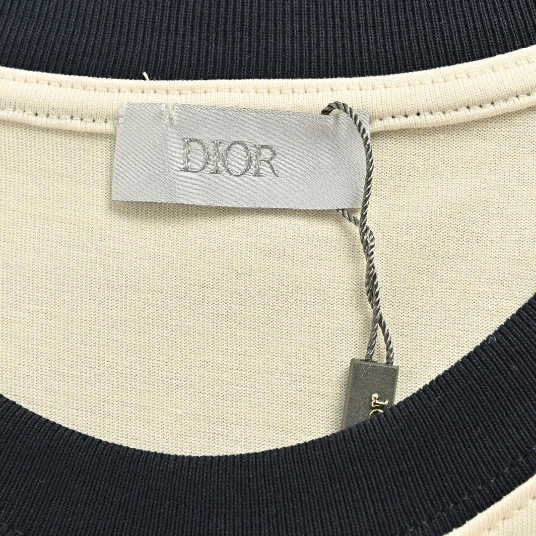 Dior Cream T-Shirt with Black Trim