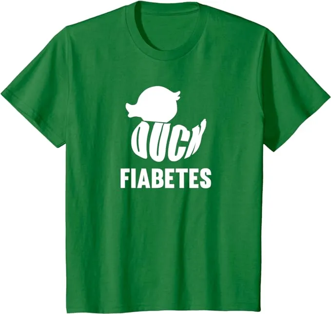 Duck Fiabetes T-Shirt | Funny Diabetes Support & Awareness Apparel | Black Cotton Tee