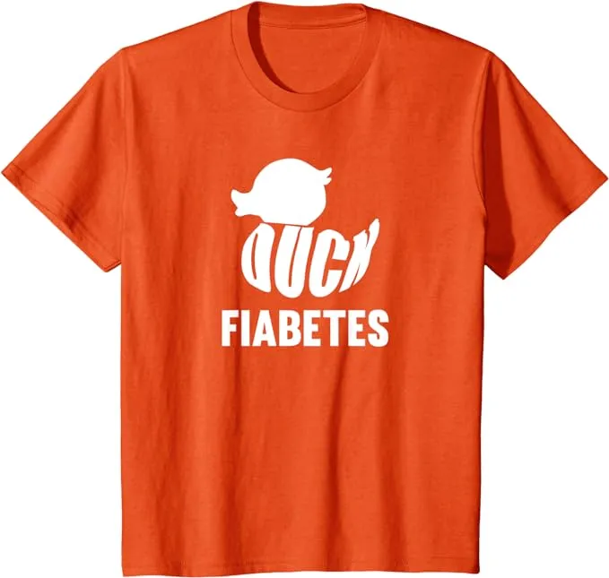 Duck Fiabetes T-Shirt | Funny Diabetes Support & Awareness Apparel | Black Cotton Tee