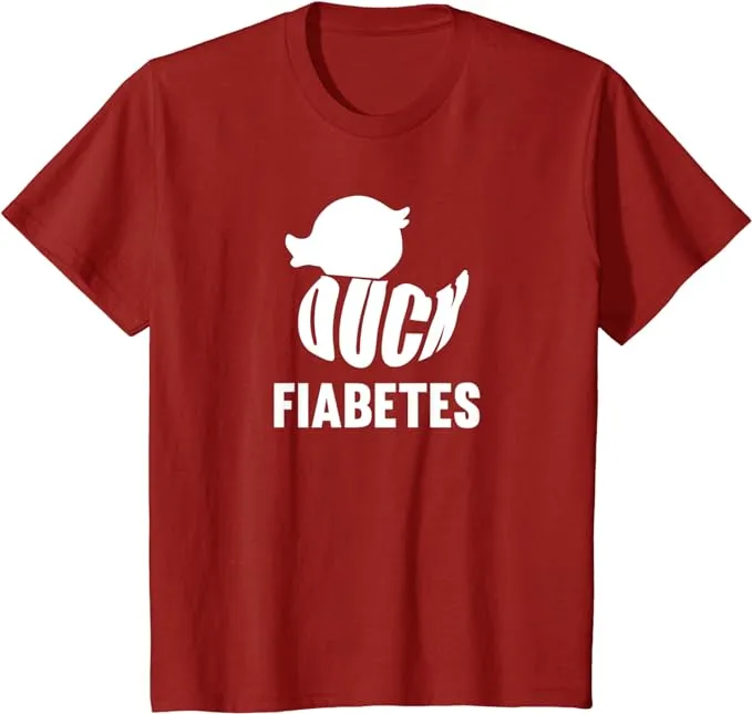 Duck Fiabetes T-Shirt | Funny Diabetes Support & Awareness Apparel | Black Cotton Tee