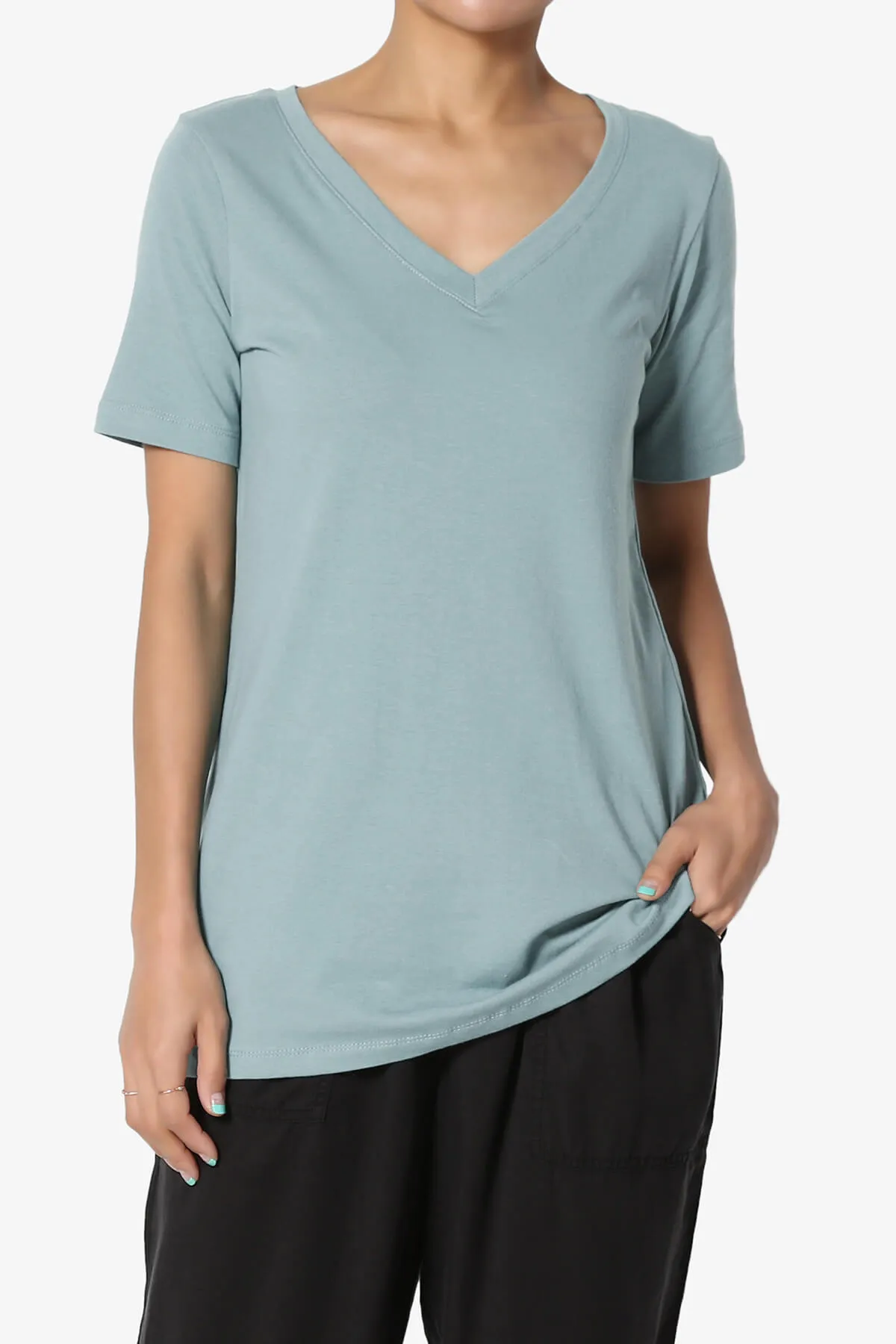 Elora V-Neck Short Sleeve T-Shirt