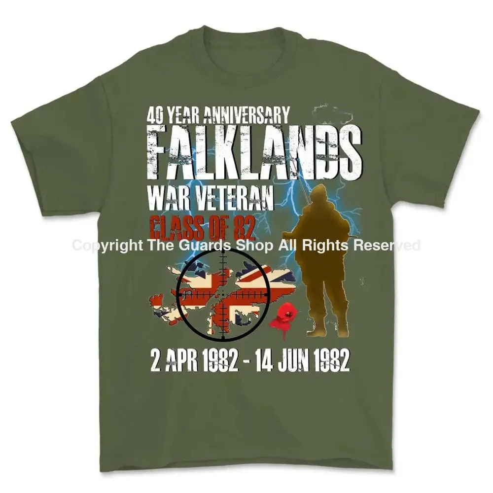 Falklands War Veteran Class of 82 Printed T-Shirt