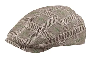 Fashion Plaid Ivy Cap - Brown