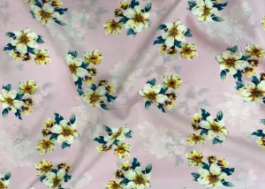 Floral Pattern  - Clearance Printed Crepe