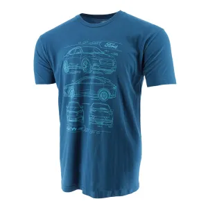 Ford Mustang Mach-E Men's Schematic Graphic T-Shirt