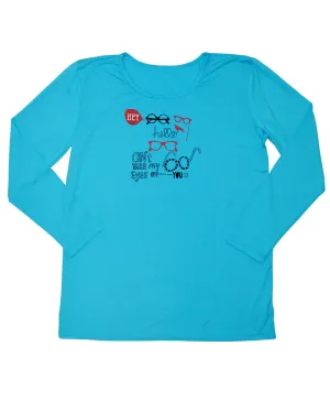 Girls Sun Protective Shirt - Sunglasses Brilliant Cerulean Blue