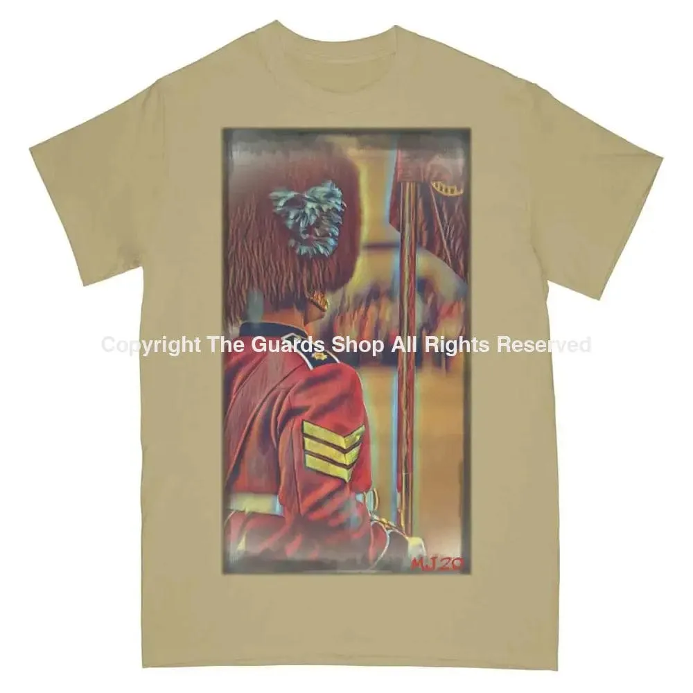 Printed T-Shirt Featuring Irish Guardsman on Parade Art