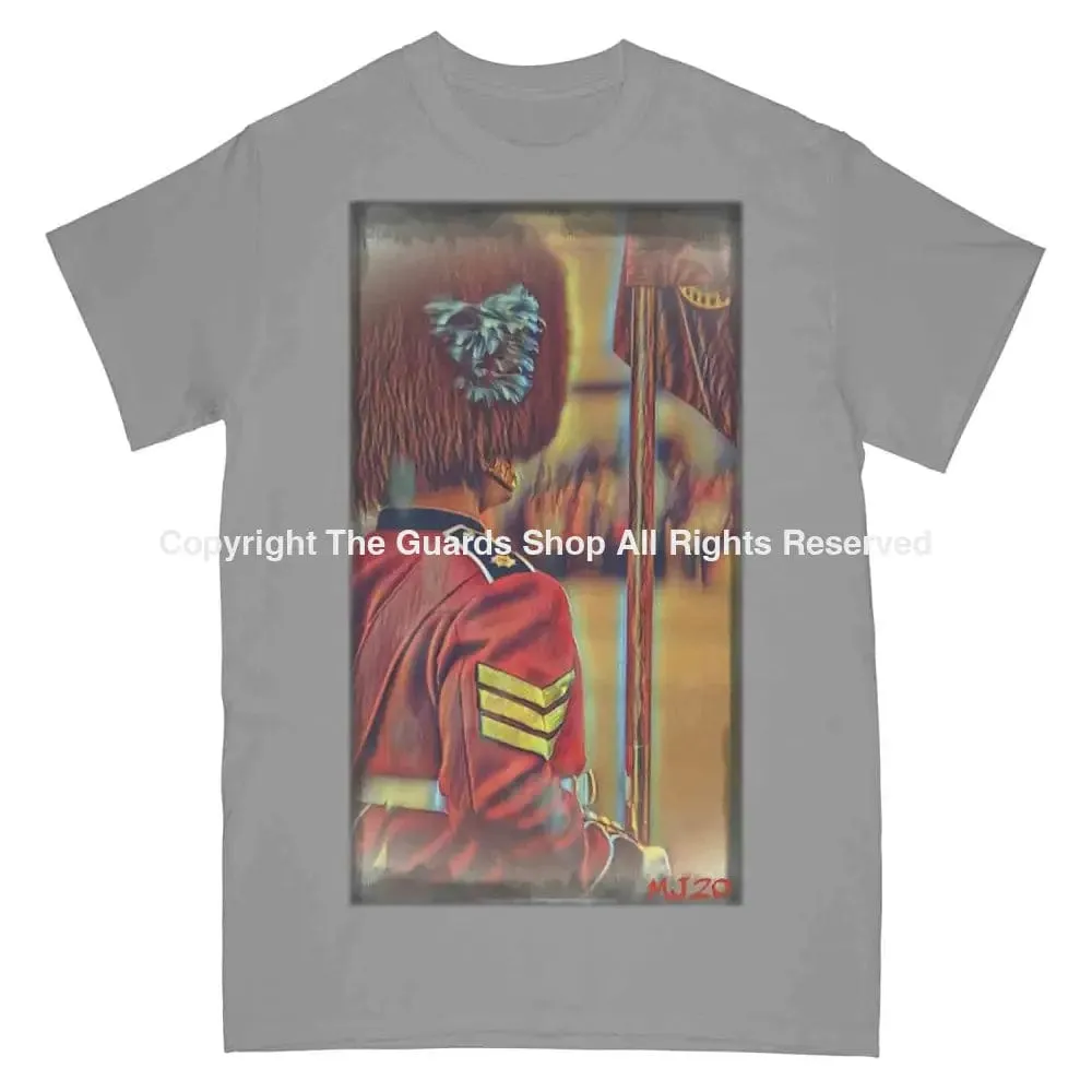 Printed T-Shirt Featuring Irish Guardsman on Parade Art