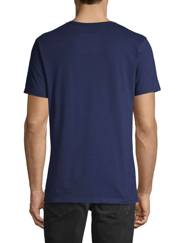 Karl Lagerfeld Paris Graphic Cotton T-Shirt, Navy