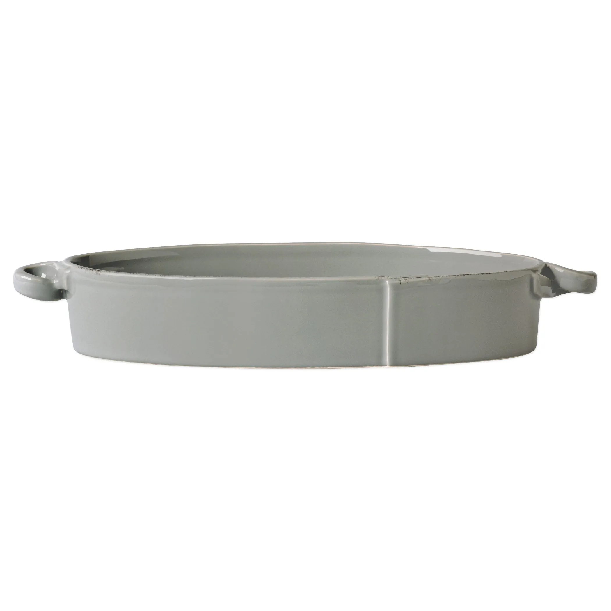 Lastra Handled Oval Baker - Gray