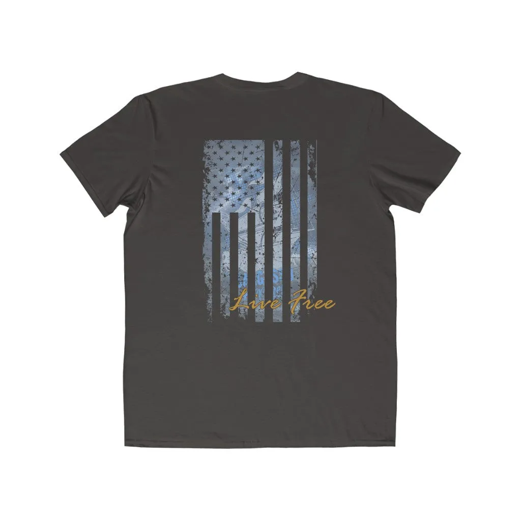 Live Free Sargasso Flag, Men's Lightweight Fashion Tee