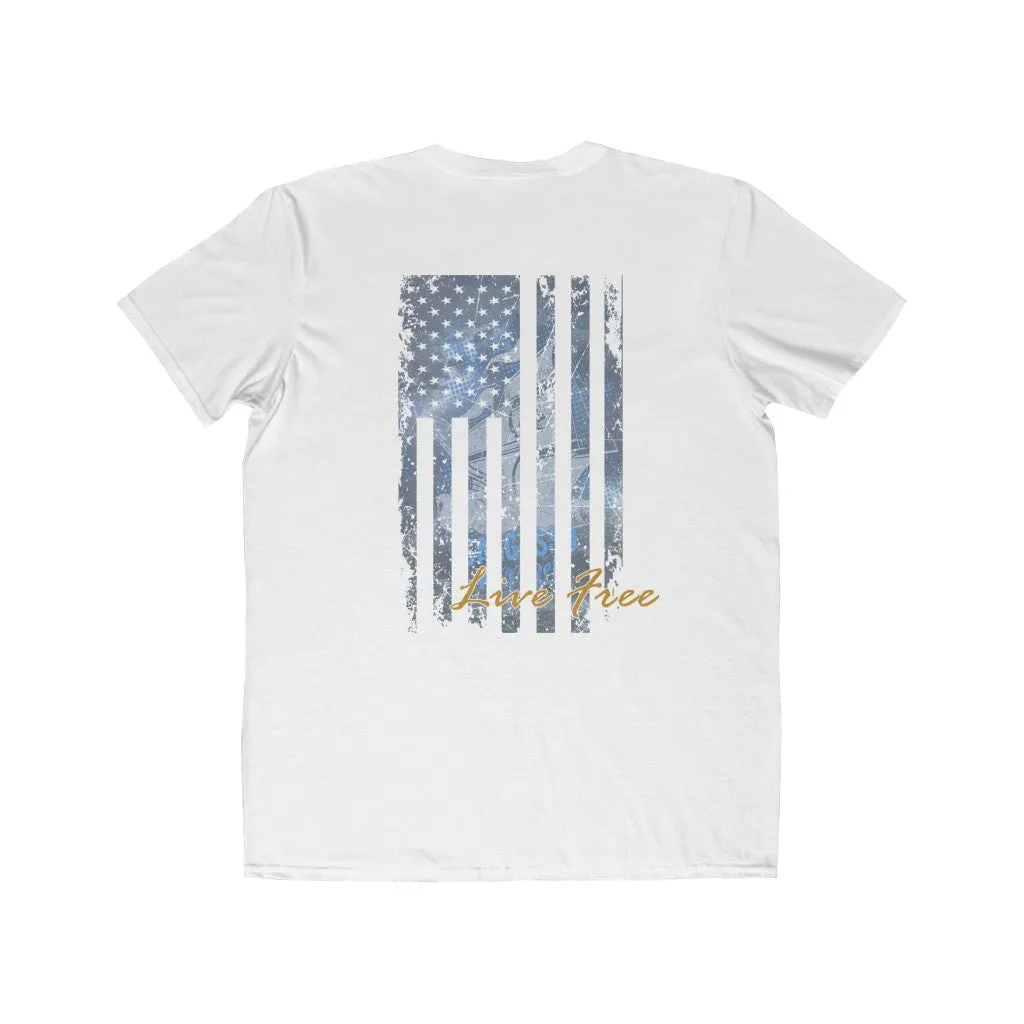 Live Free Sargasso Flag, Men's Lightweight Fashion Tee