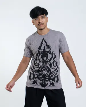 Mens Buddha Chakra T-Shirt in Gray