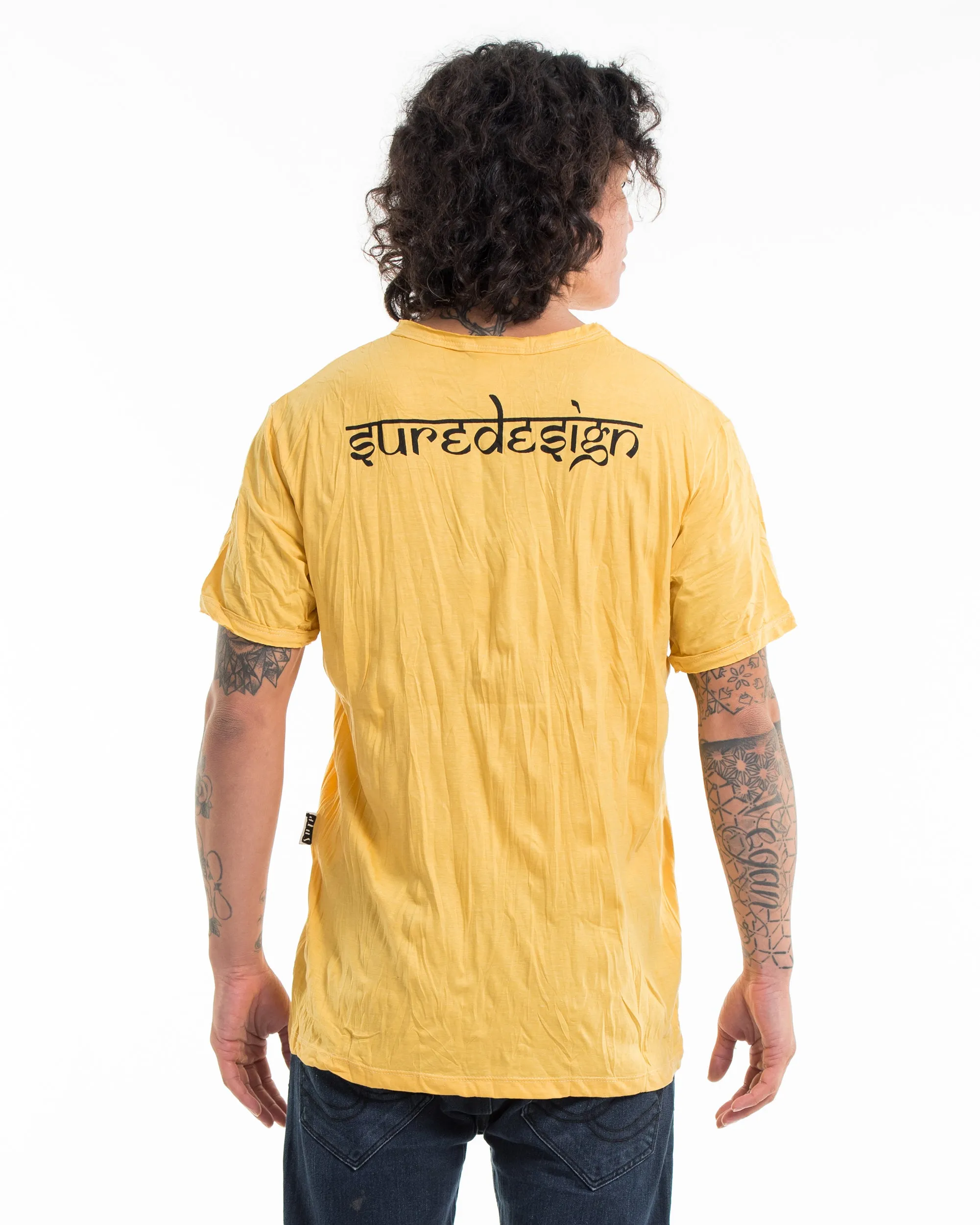 Mens Hand of Om T-Shirt in Yellow