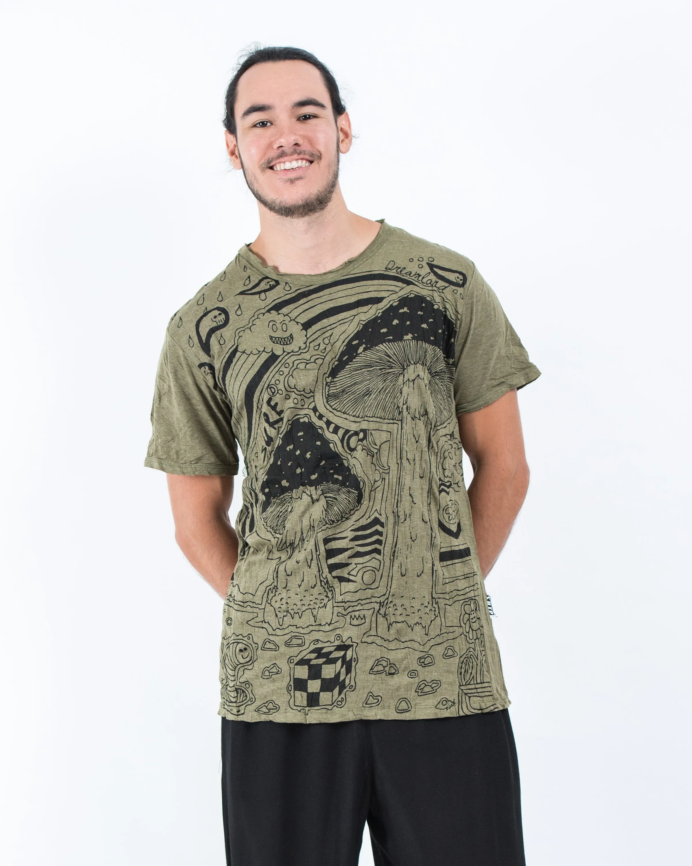 Mens Magic Mushroom T-Shirt in Green