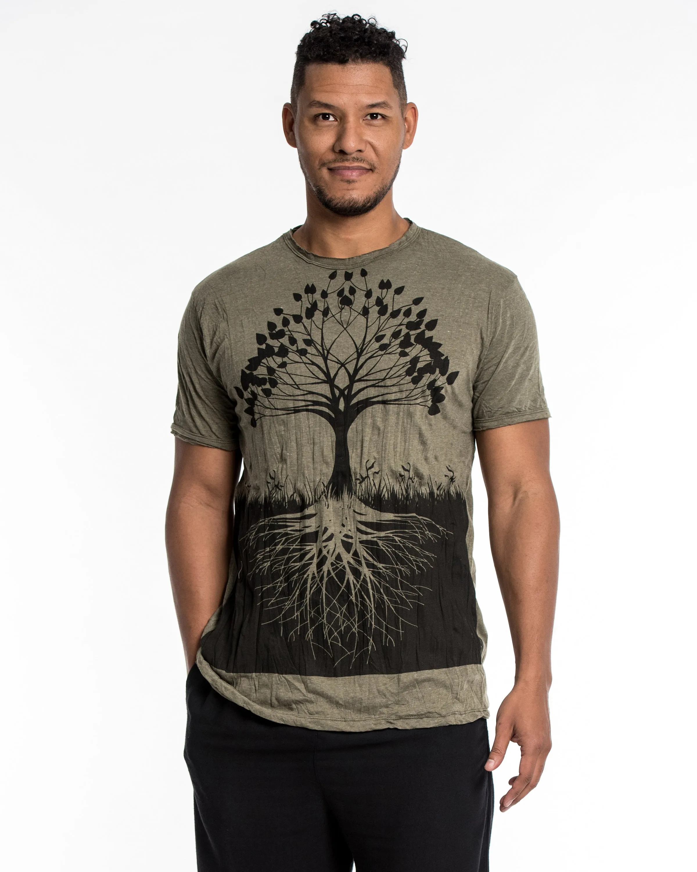 Mens Tree of Life T-Shirt in Green