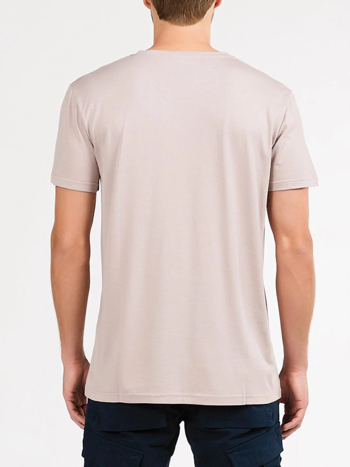 Modal Blend V-neck Pocket T-shirt Polar Orchid