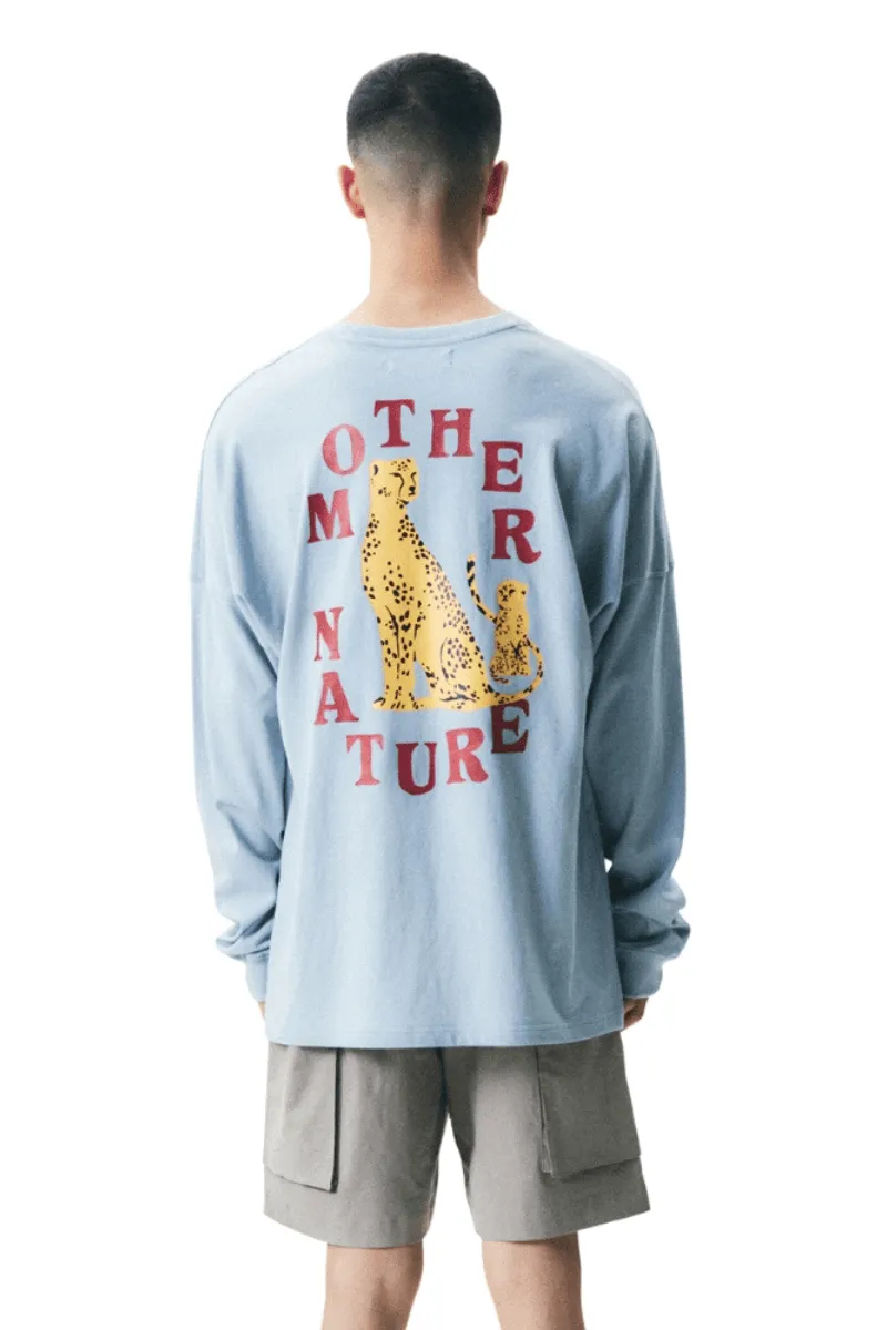 Mother Nature Boxy Drop-shoulder Long Sleeve Tee