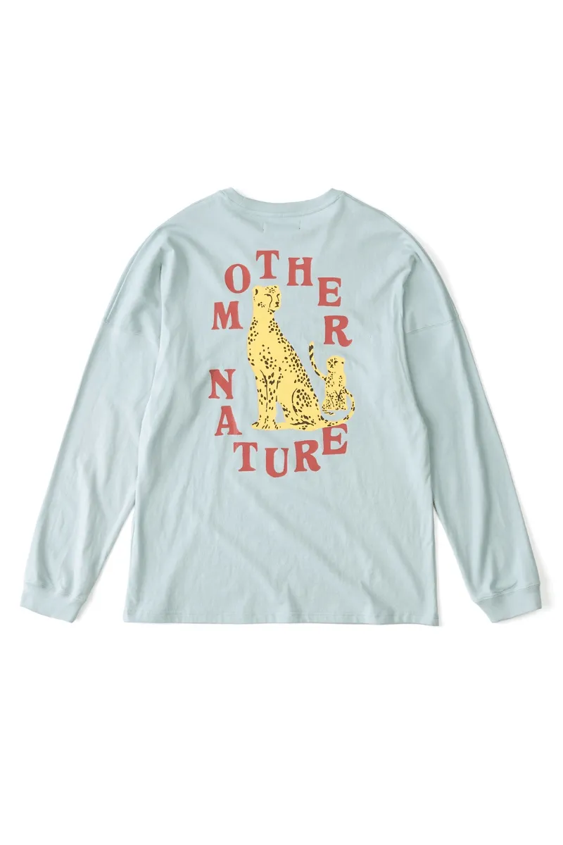 Mother Nature Boxy Drop-shoulder Long Sleeve Tee