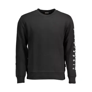 Napapijri Elevate Your Style with a Sleek Black Sweatshirt