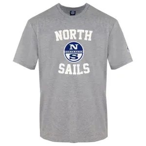 North Sails Gray Cotton Men T-Shirt