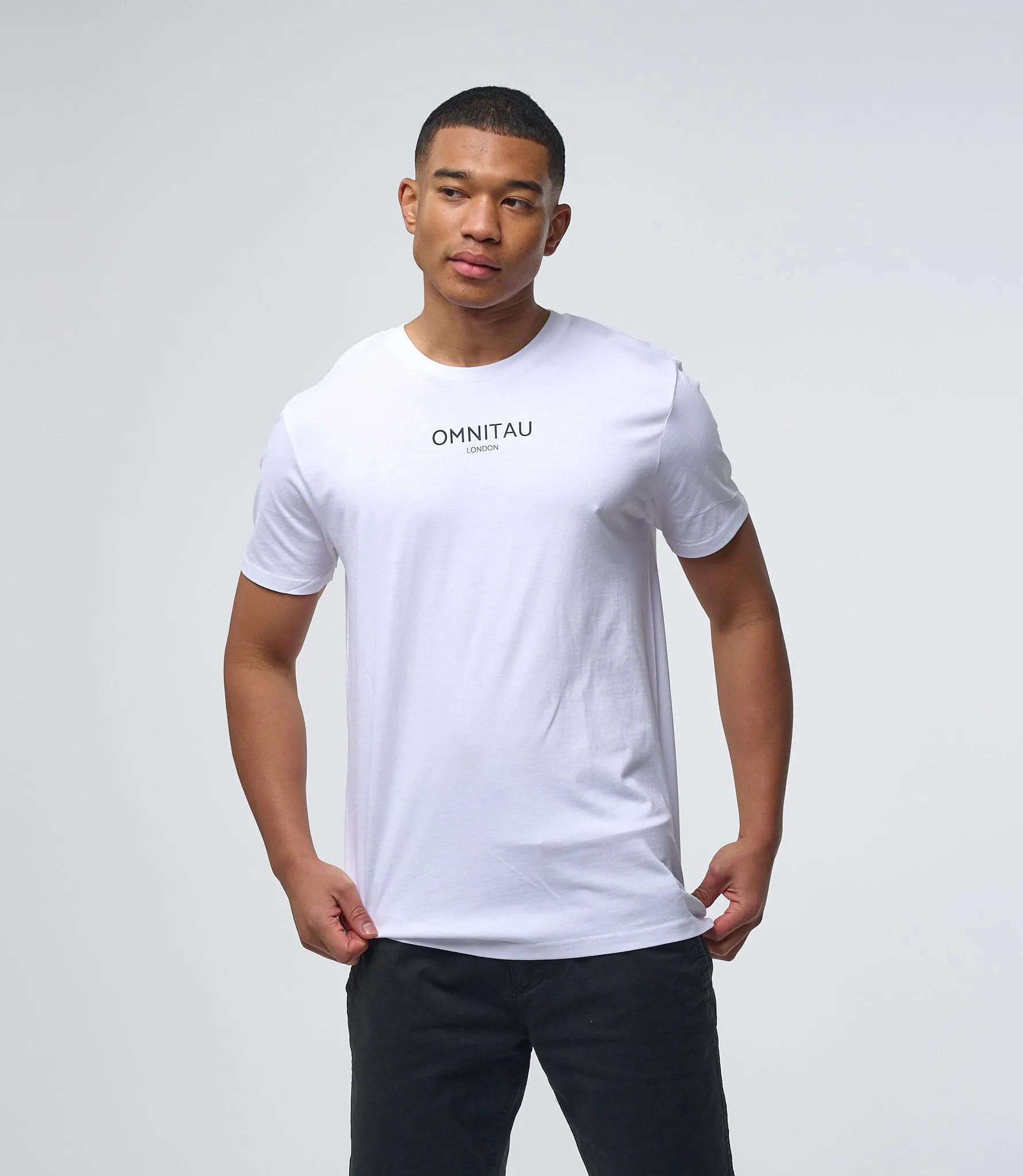 Omnitau Men's Soho Organic Cotton Crew Neck T-Shirt - White