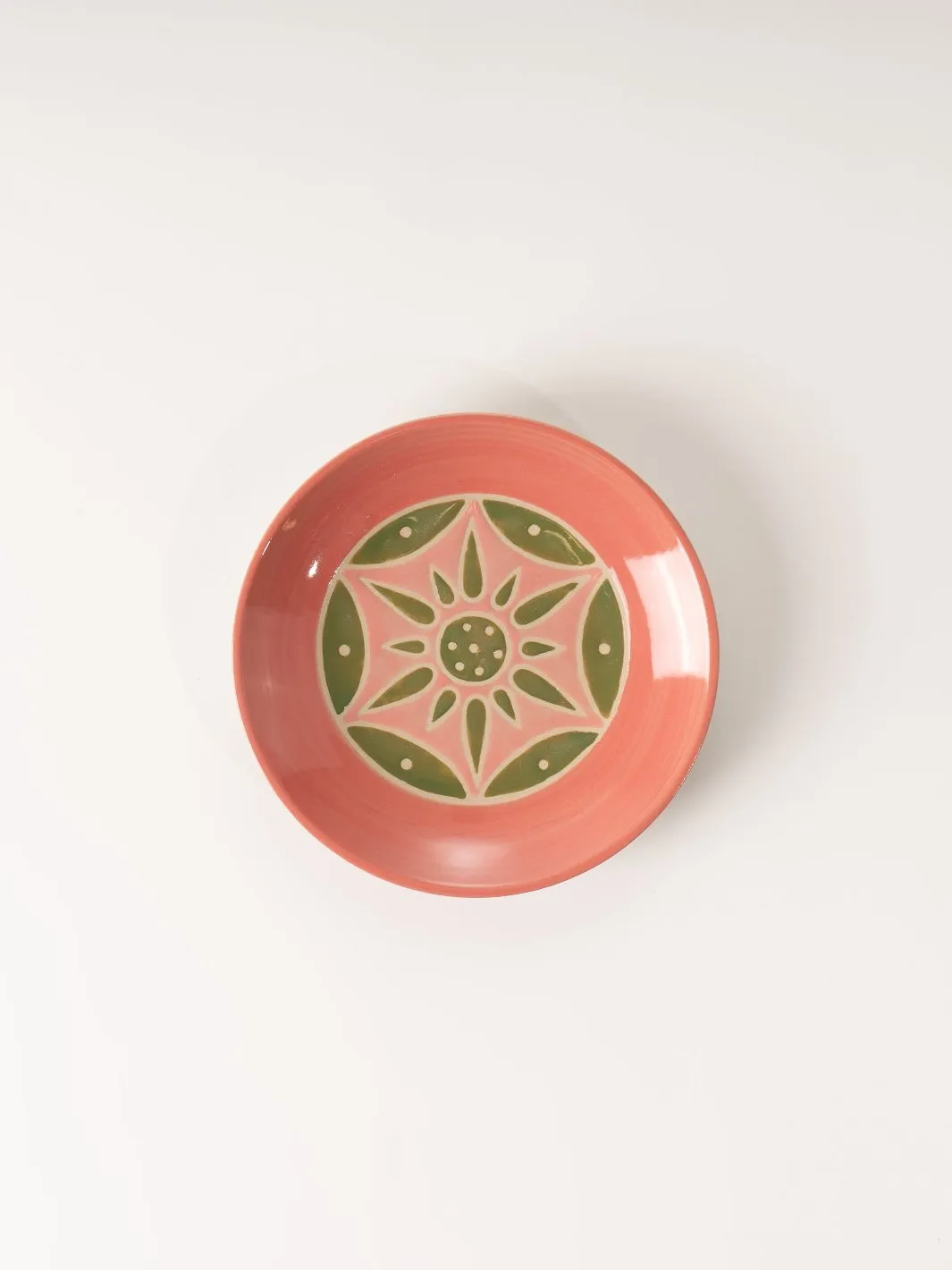 Pink Holiday Patterned Plate