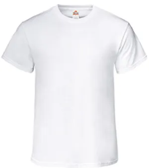 "aaa" men's 100% cotton jersey white t-shirts 1x Case of 72